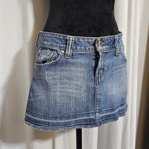 Y2k Mini Low-Rise Skirt "Paris Blues"